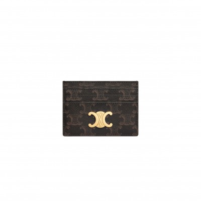 CELINE CARD HOLDER TRIOMPHE IN TRIOMPHE CANVAS 10L832CQH.04LU (11*8*0.3cm)